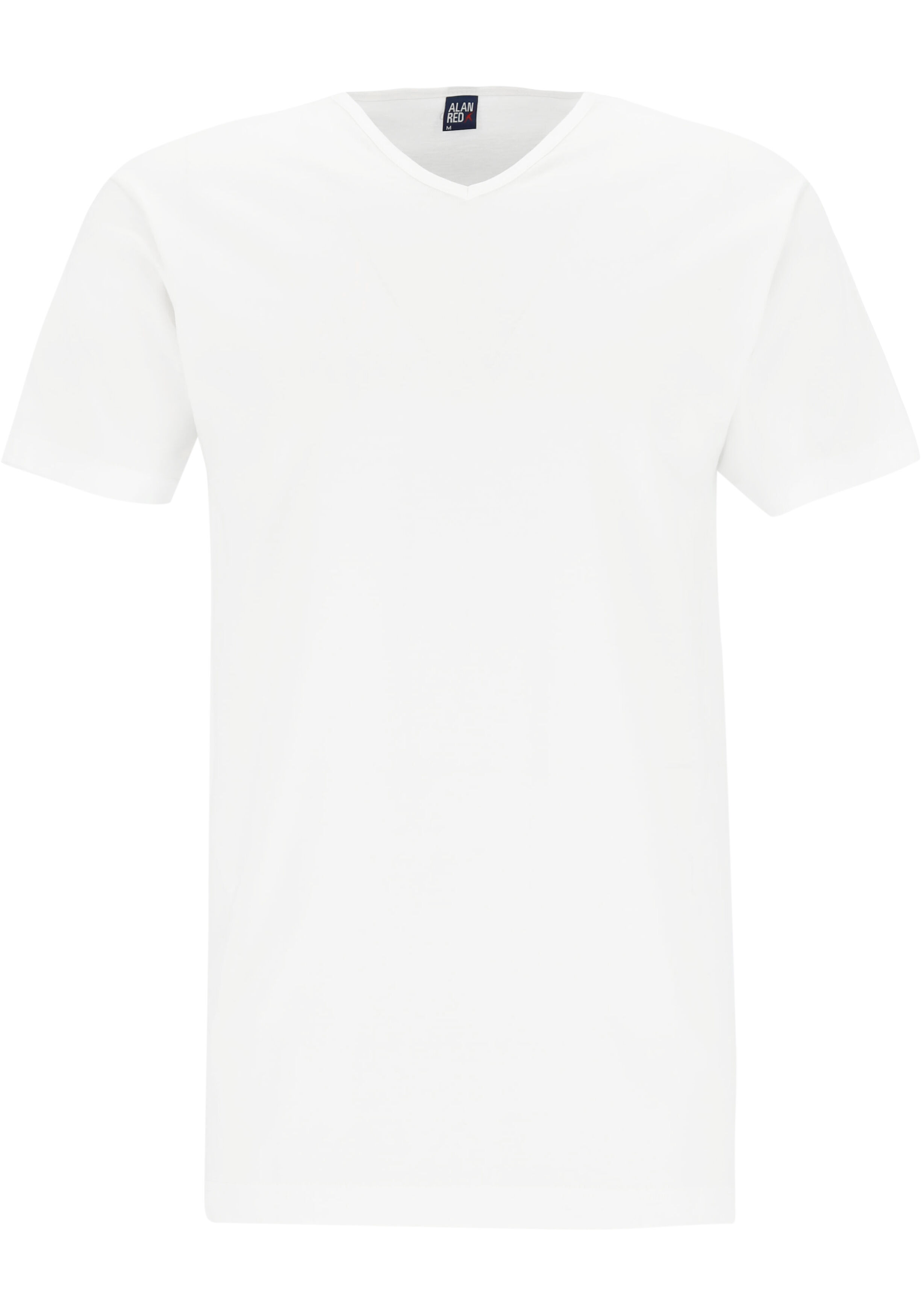 ALAN RED T-shirts Vermont (2-pack), V-hals, wit en antraciet grijs
